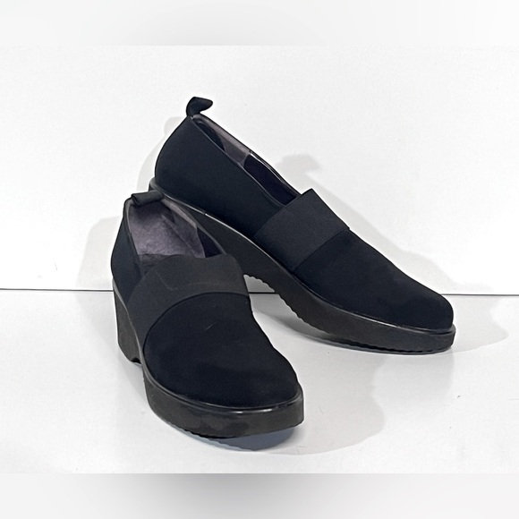 DONALD PLINER Black nylon SI CORA‎ slip on shoes size 9N. - Picture 1 of 7